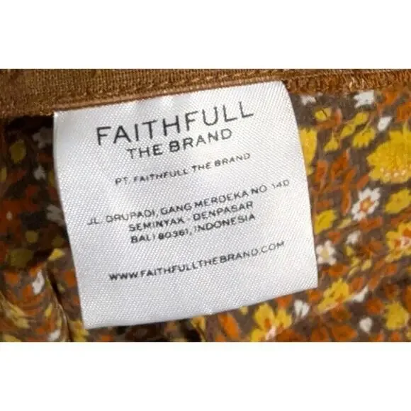 Faithful The Brand Della Jumspuit in Chocolate Nicasia Floral Size 4 G - Picture 11 of 12